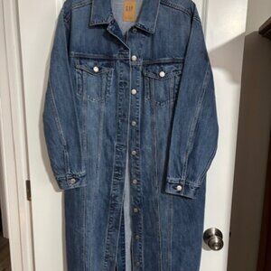 GAP Women's Long Jean Jacket